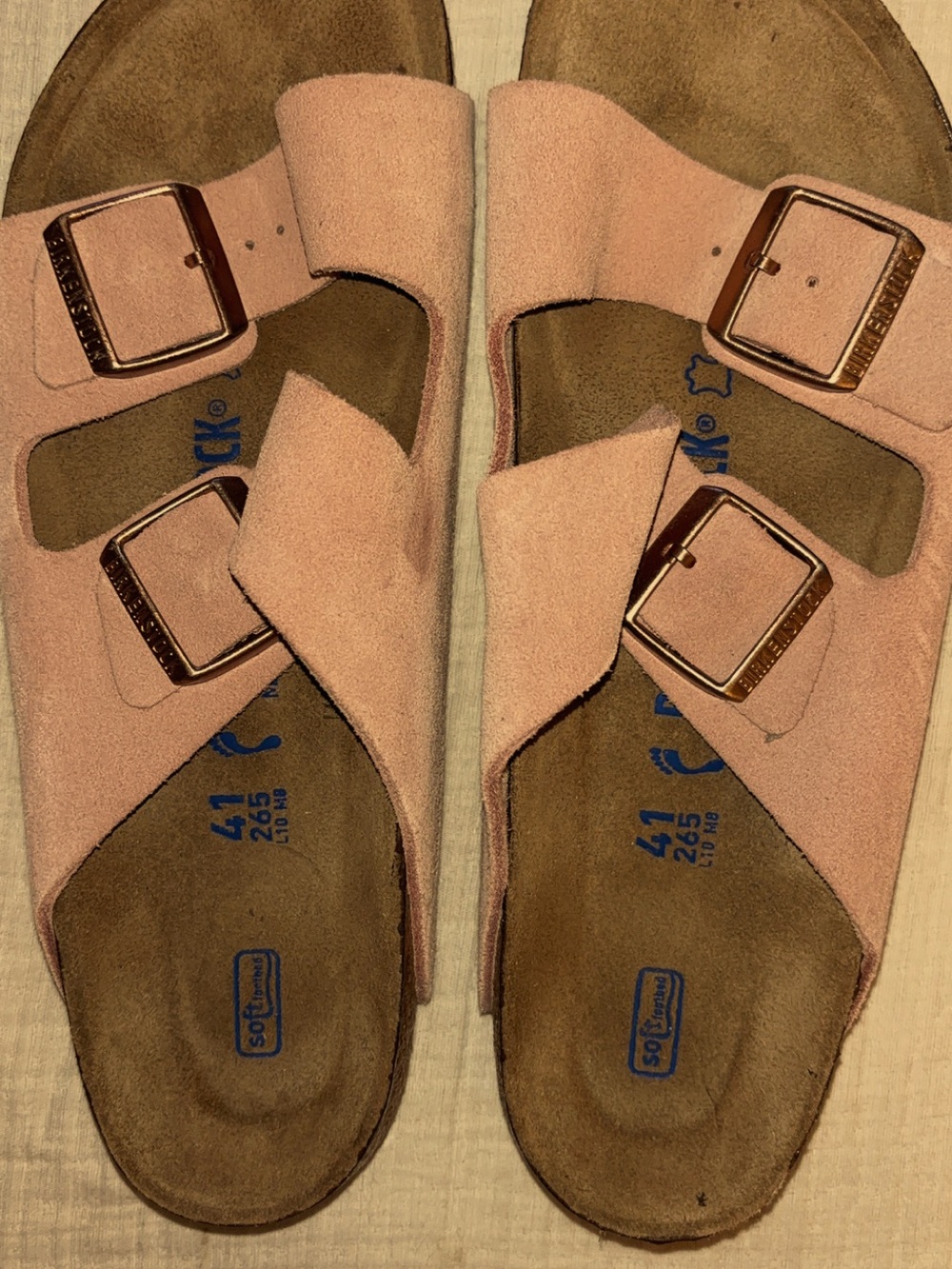 Birkenstock Pink Suede Double Strap Sandals